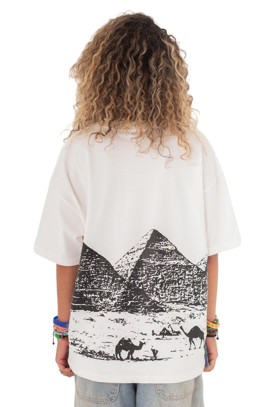 DESERT WALK OFFWHITE BOXY TEE