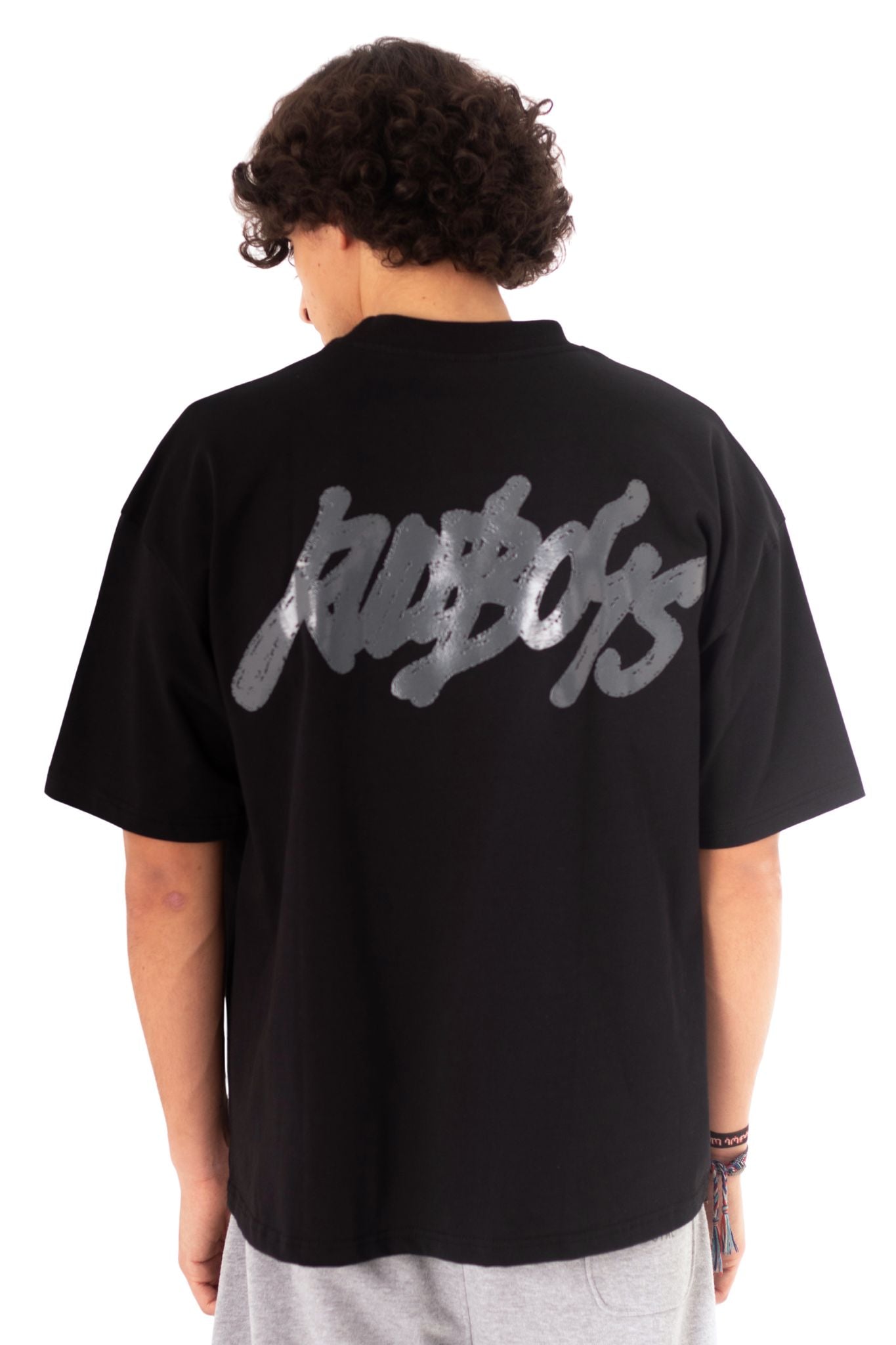 I DONT F CARE BLACK RUBBER BOXY TEE