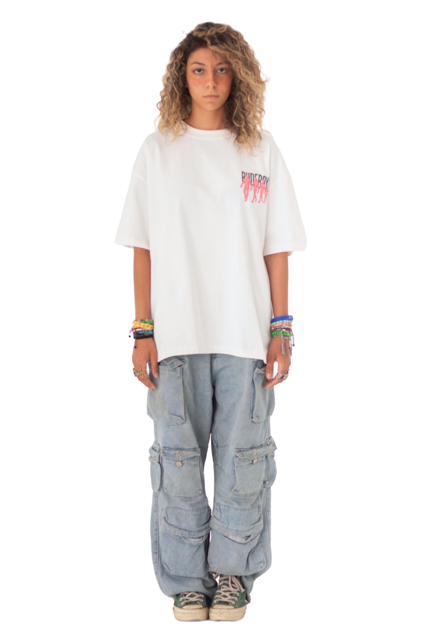 STAR WALK OFFWHITE BOXY TEE