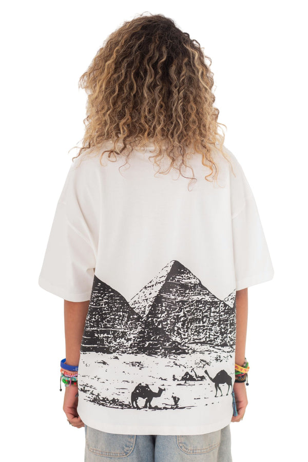 DESERT WALK OFFWHITE BOXY TEE back