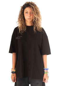 I DONT F CARE BLACK RUBBER BOXY TEE