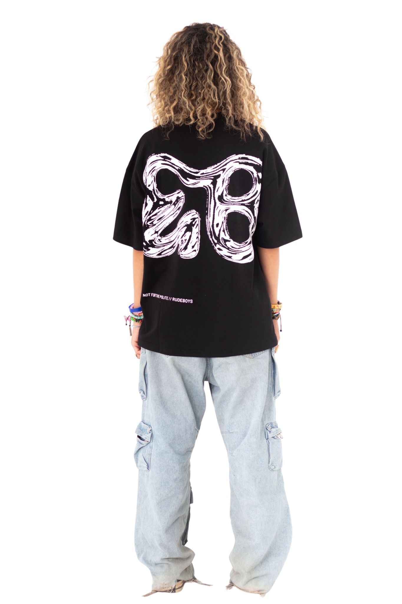 NOT FOR THE POLITE BLACK CHROME BOXY TEE