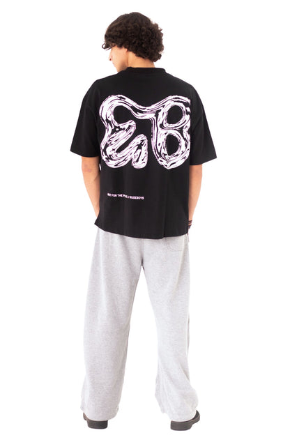 NOT FOR THE POLITE BLACK CHROME BOXY TEE