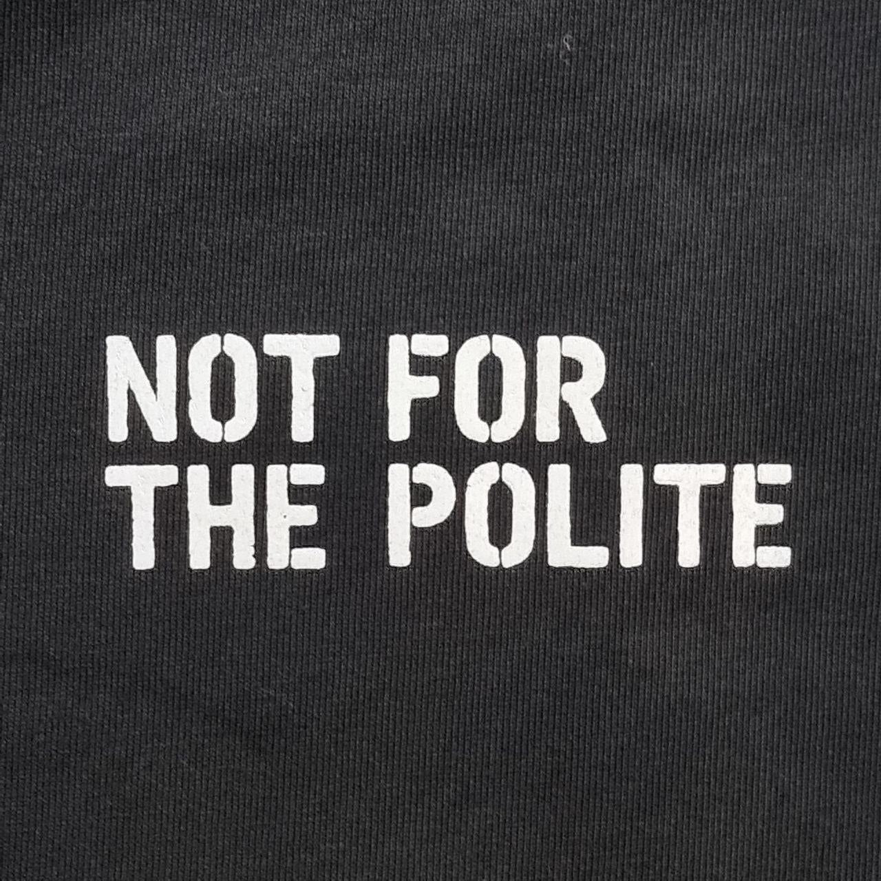 NOT FOR THE POLITE BLACK CHROME BOXY TEE